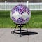 10" Purple, Pink & Silver Mosaic Floral Outdoor Garden Gazing Ball